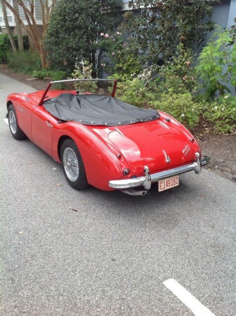 1961 Red Austin Healey 3000 Convertible