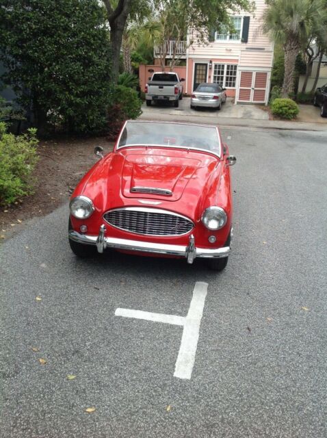 1961 Red Austin Healey 3000 Convertible
