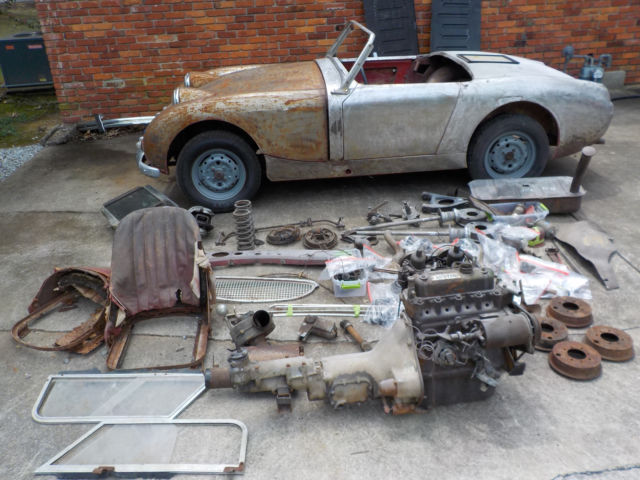 1961 Red Austin Healey Sprite Convertible