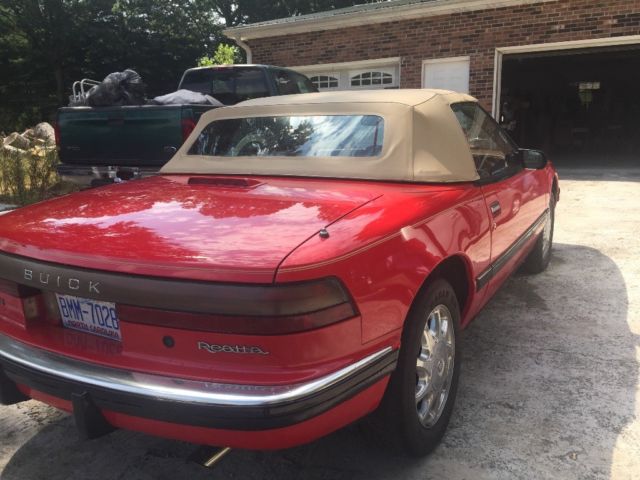 1991 Red Buick Reatta Convertible