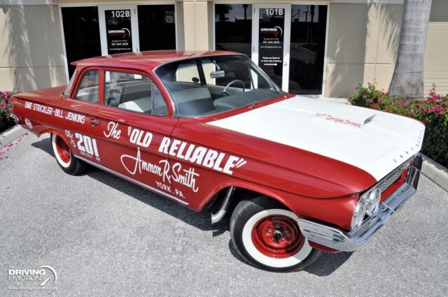 1961 Burgundy Chevrolet Biscayne Coupe 409 The Old Reliable Tribute Coupe