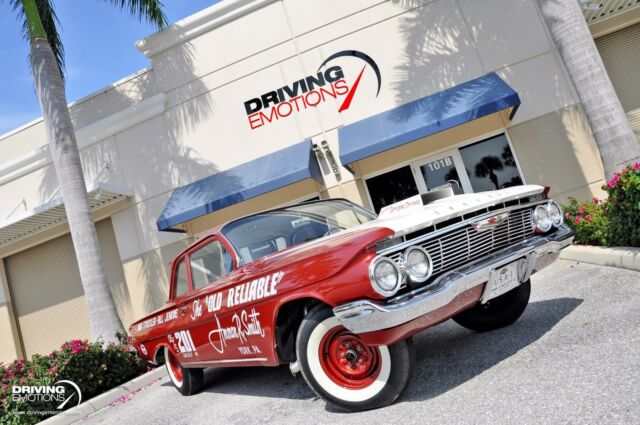 1961 Burgundy Chevrolet Biscayne Coupe 409 The Old Reliable Tribute Coupe