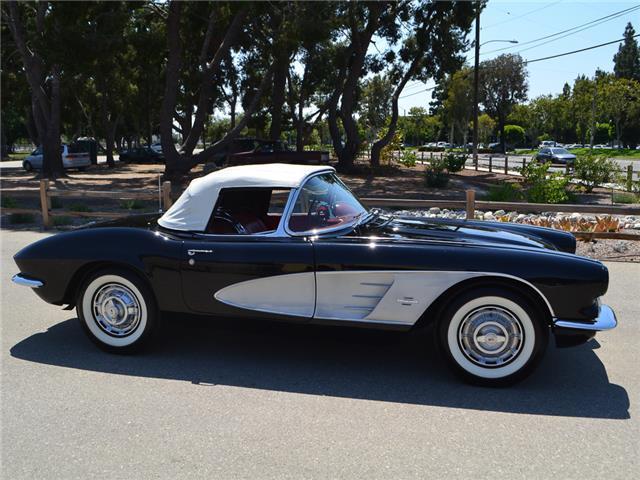 1961 Black Chevrolet Corvette Convertible