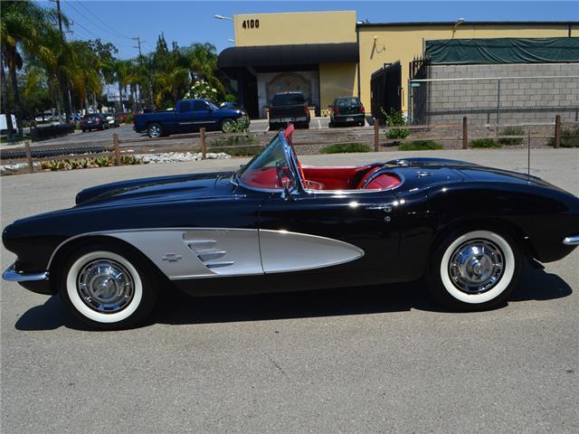 1961 Black Chevrolet Corvette Convertible
