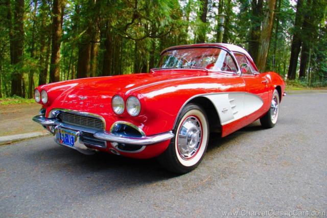 1961 Roman Red / Ermine White Chevrolet Corvette Convertible