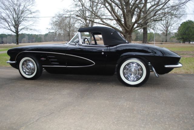 1961 Black Chevrolet Corvette Convertible