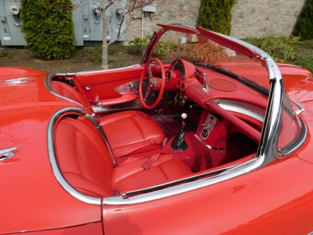 1961 Roman Red Chevrolet Corvette Convertible