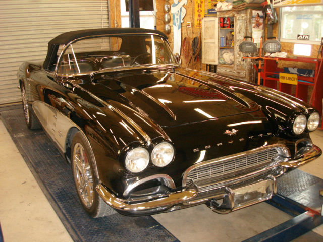 1961 Black Chevrolet Corvette Convertible