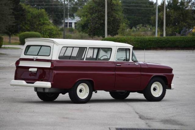 1961 Maroon Chevrolet Suburban --