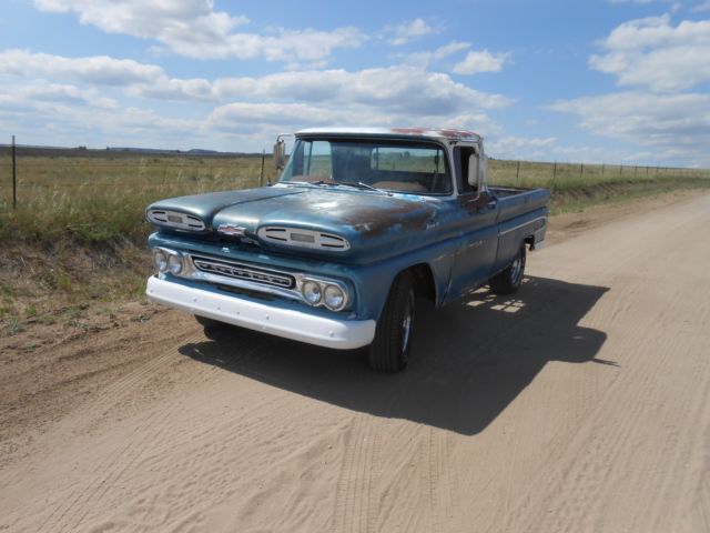 1961 Blue Chevrolet C-10 Standard Cab Pickup