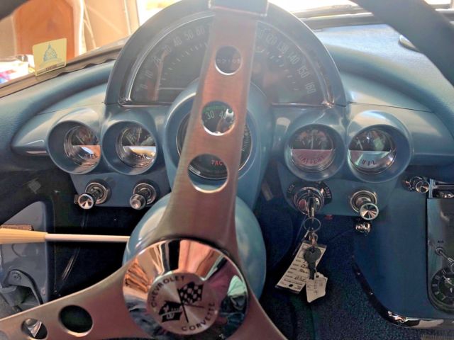 1961 Blue Chevrolet Corvette Convertible