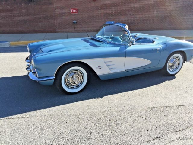1961 Blue Chevrolet Corvette Convertible
