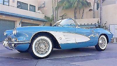 1961 Blue Chevrolet Corvette Convertible