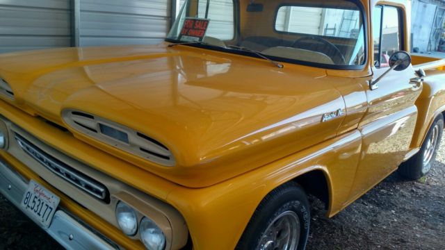 1961 chrome yellow Chevrolet C-10 stepside