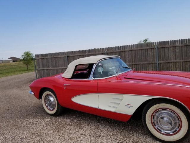 1961 Red Chevrolet Corvette Convertible