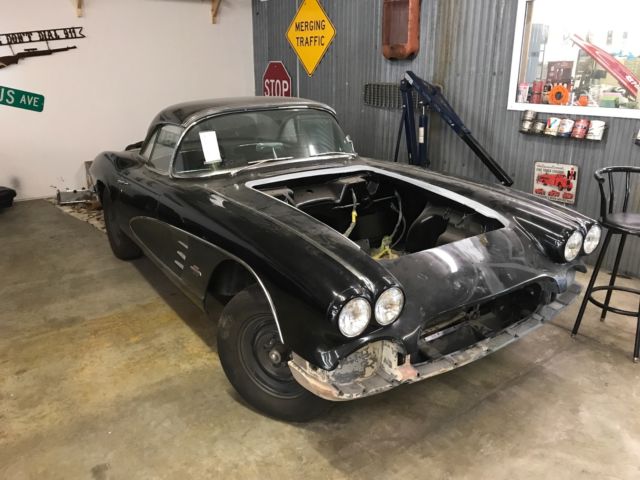 1961 Black Chevrolet Corvette Convertible
