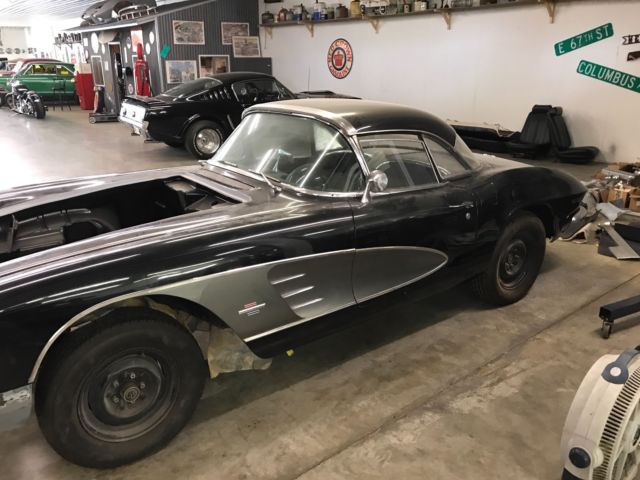 1961 Black Chevrolet Corvette Convertible