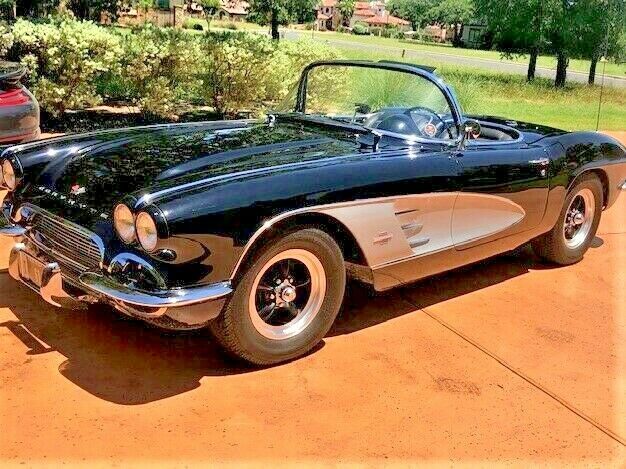 1961 Black Chevrolet Corvette Convertible