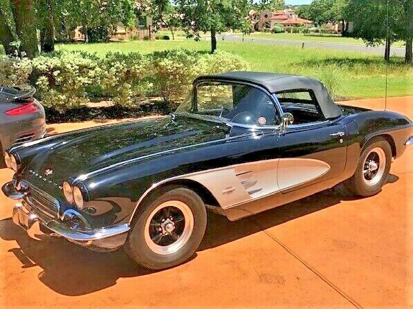 1961 Black Chevrolet Corvette Convertible