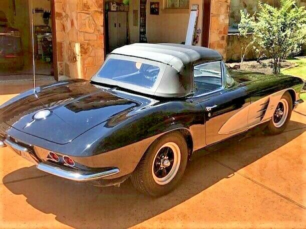 1961 Black Chevrolet Corvette Convertible