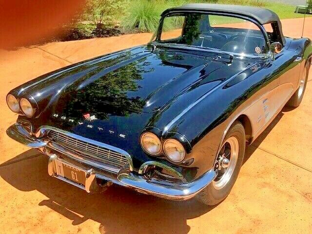 1961 Black Chevrolet Corvette Convertible
