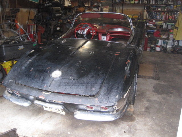 1961 Black Chevrolet Corvette Convertible