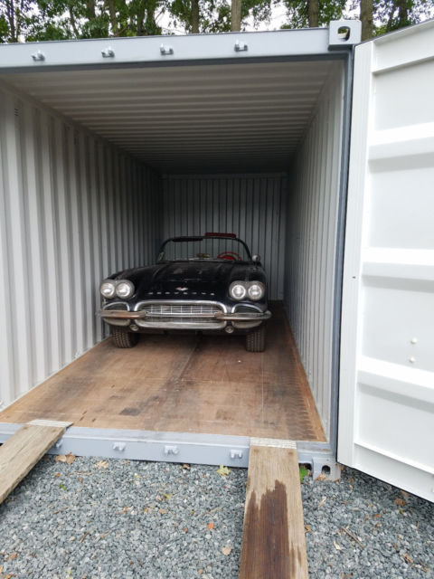 1961 Black Chevrolet Corvette Convertible