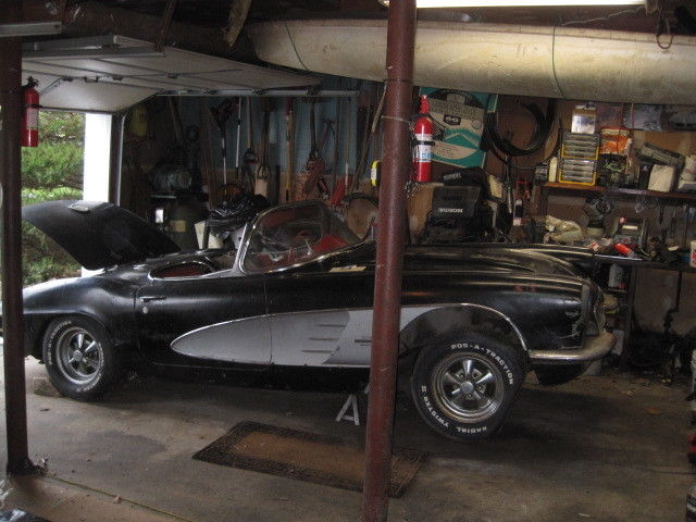 1961 Black Chevrolet Corvette Convertible