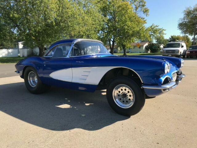 1961 Blue Chevrolet Corvette Convertible