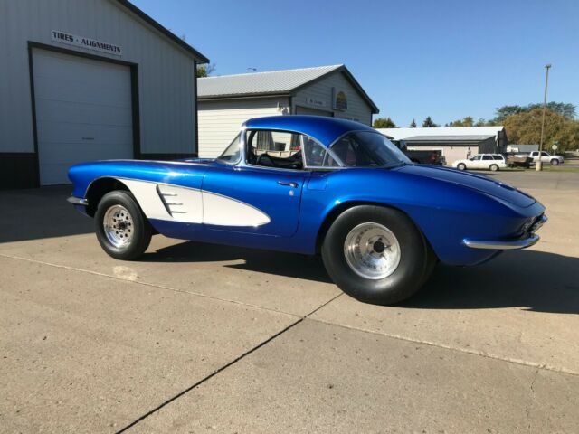 1961 Blue Chevrolet Corvette Convertible