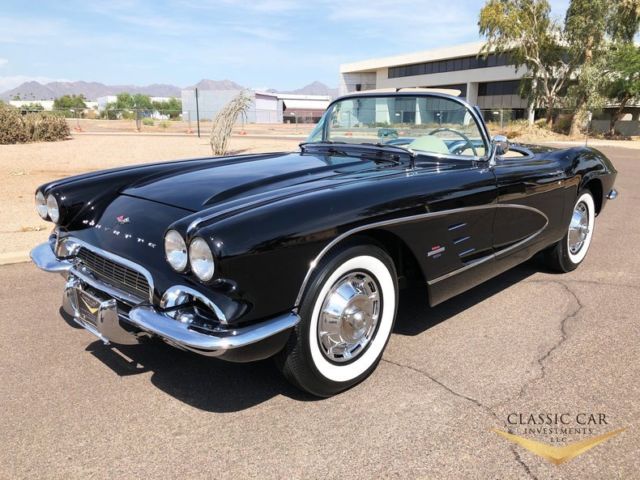 1961 Black Chevrolet Corvette Convertible