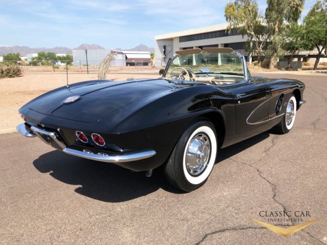 1961 Black Chevrolet Corvette Convertible