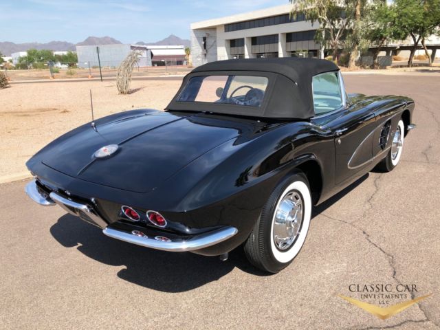 1961 Black Chevrolet Corvette Convertible