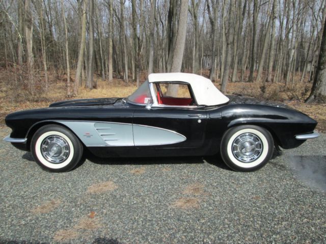 1961 Black Chevrolet Corvette Convertible