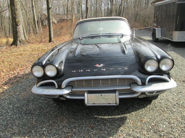 1961 Black Chevrolet Corvette Convertible
