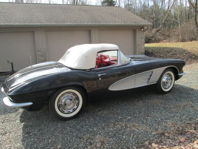 1961 Black Chevrolet Corvette Convertible