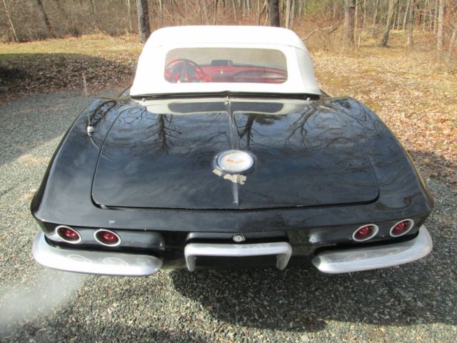 1961 Black Chevrolet Corvette Convertible