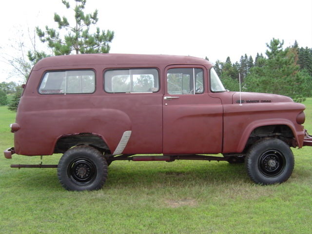 1961 Primer Dodge Power Wagon Suburban
