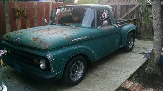 1961 Green Ford F-100 Standard Cab Pickup