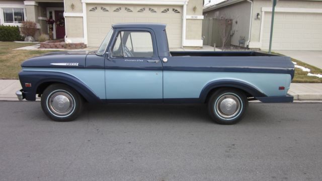 1961 Blue Ford F-100 unibody