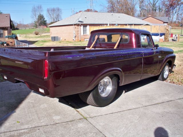 1961 Burgundy Ford F-100 Cab & Chassis