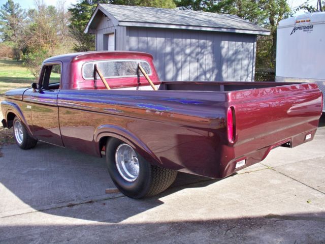 1961 Burgundy Ford F-100 Cab & Chassis