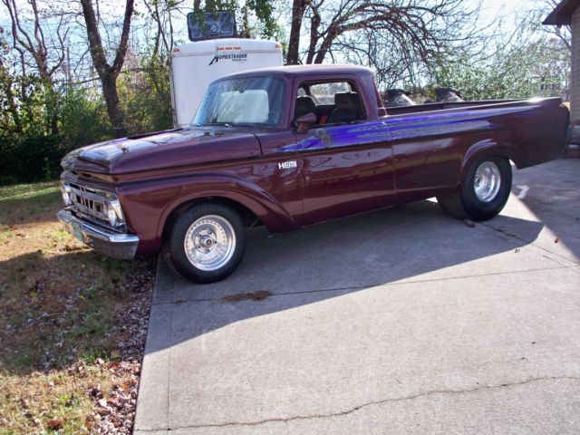 1961 Burgundy Ford F-100 Cab & Chassis
