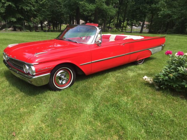 1961 Red Ford Galaxie Convertible