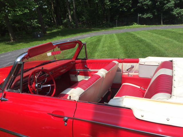 1961 Red Ford Galaxie Convertible