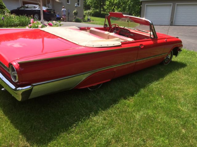 1961 Red Ford Galaxie Convertible