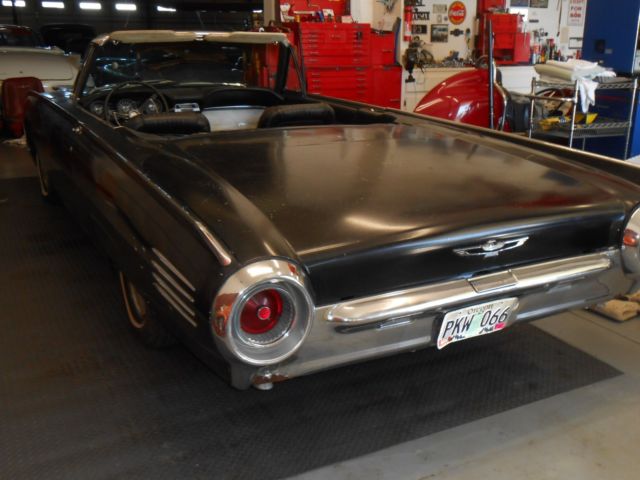 1961 BLACK Ford Thunderbird Convertible