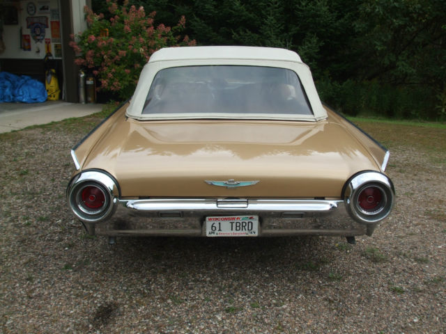 1961 Gold Ford Thunderbird Convertible