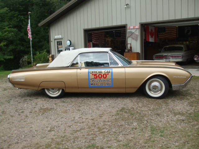 1961 Gold Ford Thunderbird Convertible