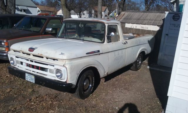 1961 white Ford F-250 uni-body